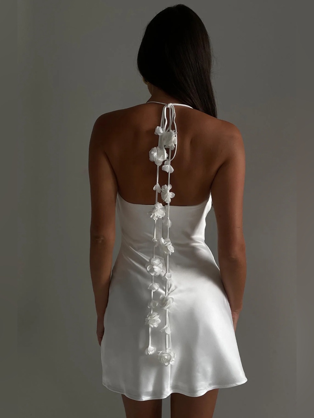 Meshki Otillie Rose Halter Mini Dress